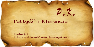 Pattyán Klemencia névjegykártya